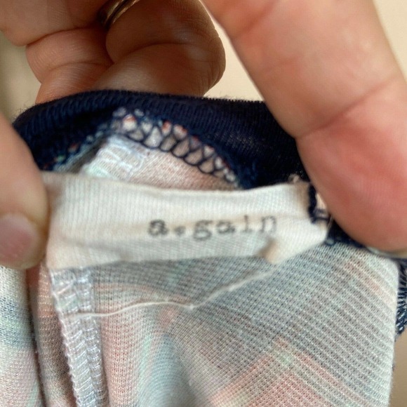 a.gain Elbow Patch 3/4 Sleeve Plaid Top - Picture 6 of 6